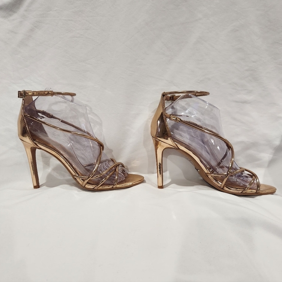 Gianni Bini Tallisa Rose Gold Strappy 3.75" Heels. Size 7.5 - Picture 4 of 11